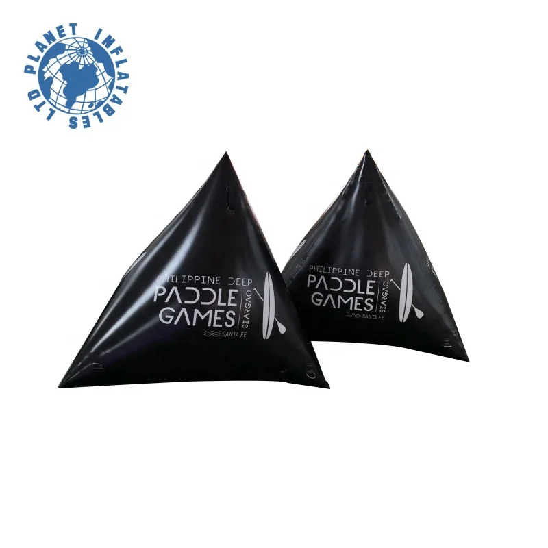 Regatta Sailing Race 1.5m PVC  Inflatable Swim Plastic Triangle Buoy for Triathlon Water Event