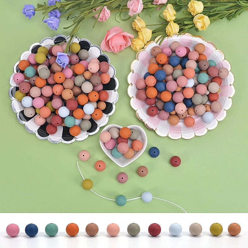 Food Grade Silicone Round Teething Beads,BPA Free Silicone Beads