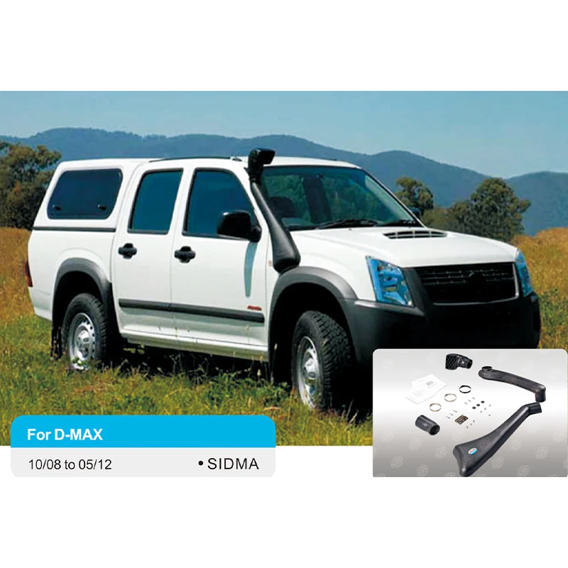 SIDMA High Quality Manufacture Factory Directly 4x4 Auto  Air Intake Kit Exterior Accessories LLDPE Snorkel for Isuzu D-MAX