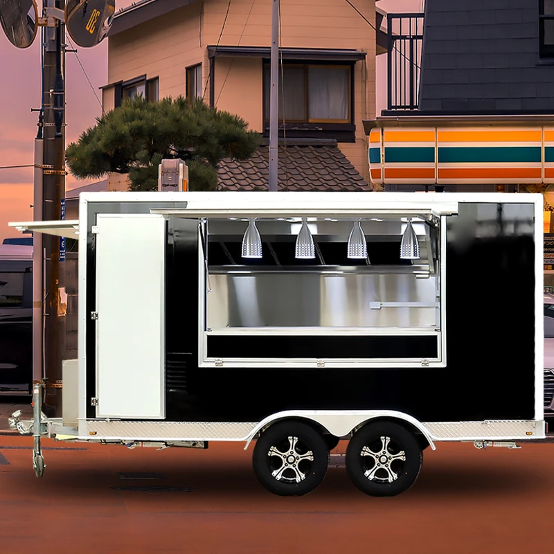 High Quality Practical Square Food Trailers Fully Equipped Us Standards food Truck For Sale In Usa