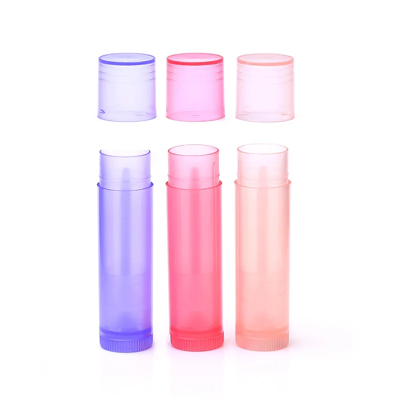 Wholesale 5g White Transparent Empty Chapstick 4g Lip Gloss Container Black Lip Balm Tubes