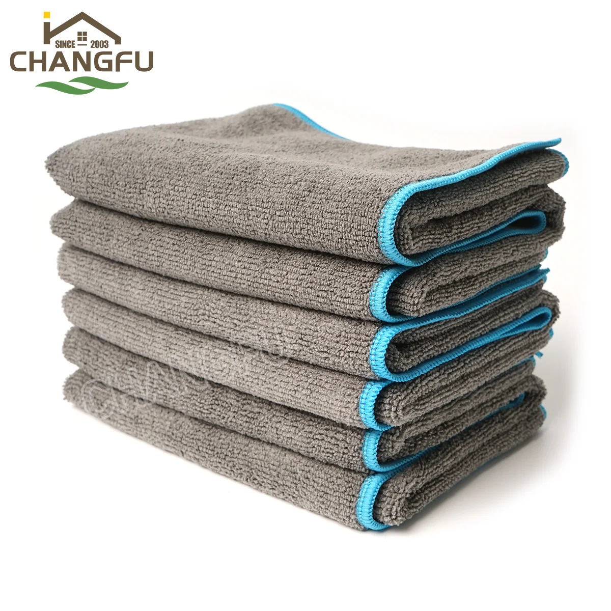 ChangFu BSCI GRS ISO REACH Factory Directly 30*30 cm 40*40 cm 50*60 cm Microfiber Quick Dry Cleaning Cloth Towel Rags