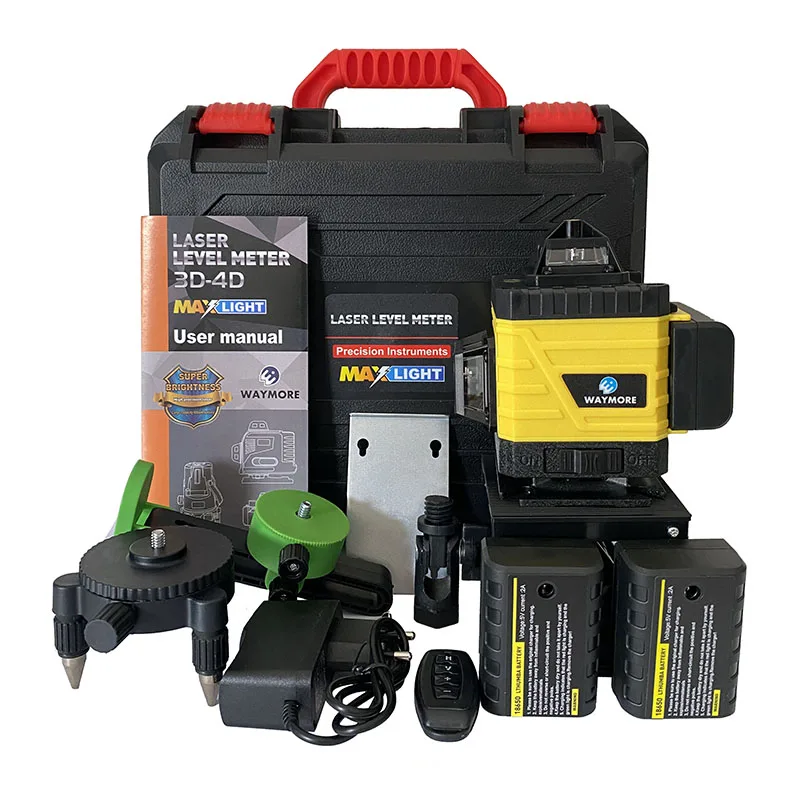 4D Green beam rotary Self-Leveling 360 degree Horizontal&Vertical 16 lines laser level