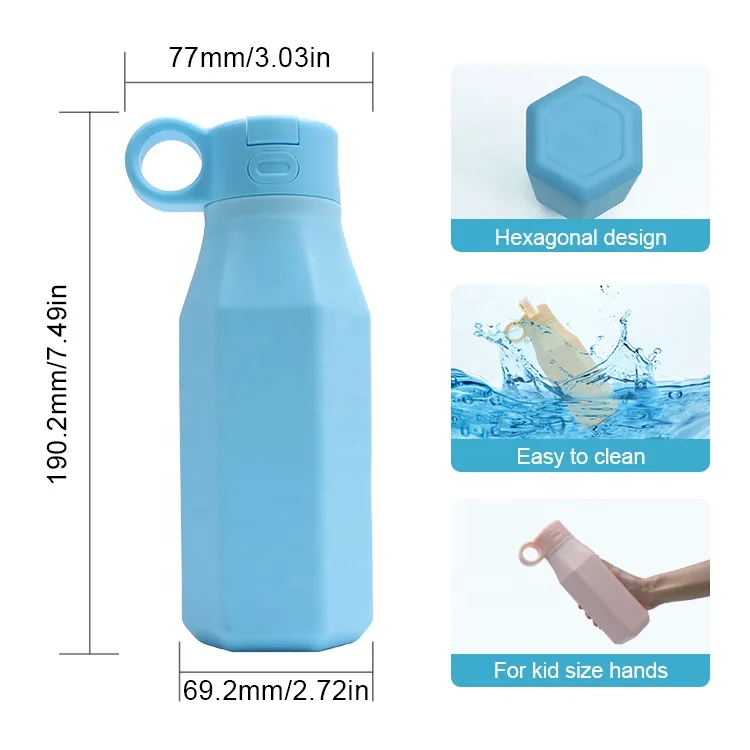 350ml Silicone Sports Drink Water Bottle Bpa-free Baby Kids Drinking Water Bottle Silicone Travel Sports Water Bottle