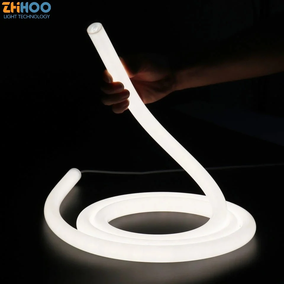 22mm 360 degree viewing flexible Neon round 3000K  4000K 5000K 6000K Decoracion Acrylic Neon Light Sign Custom Logo