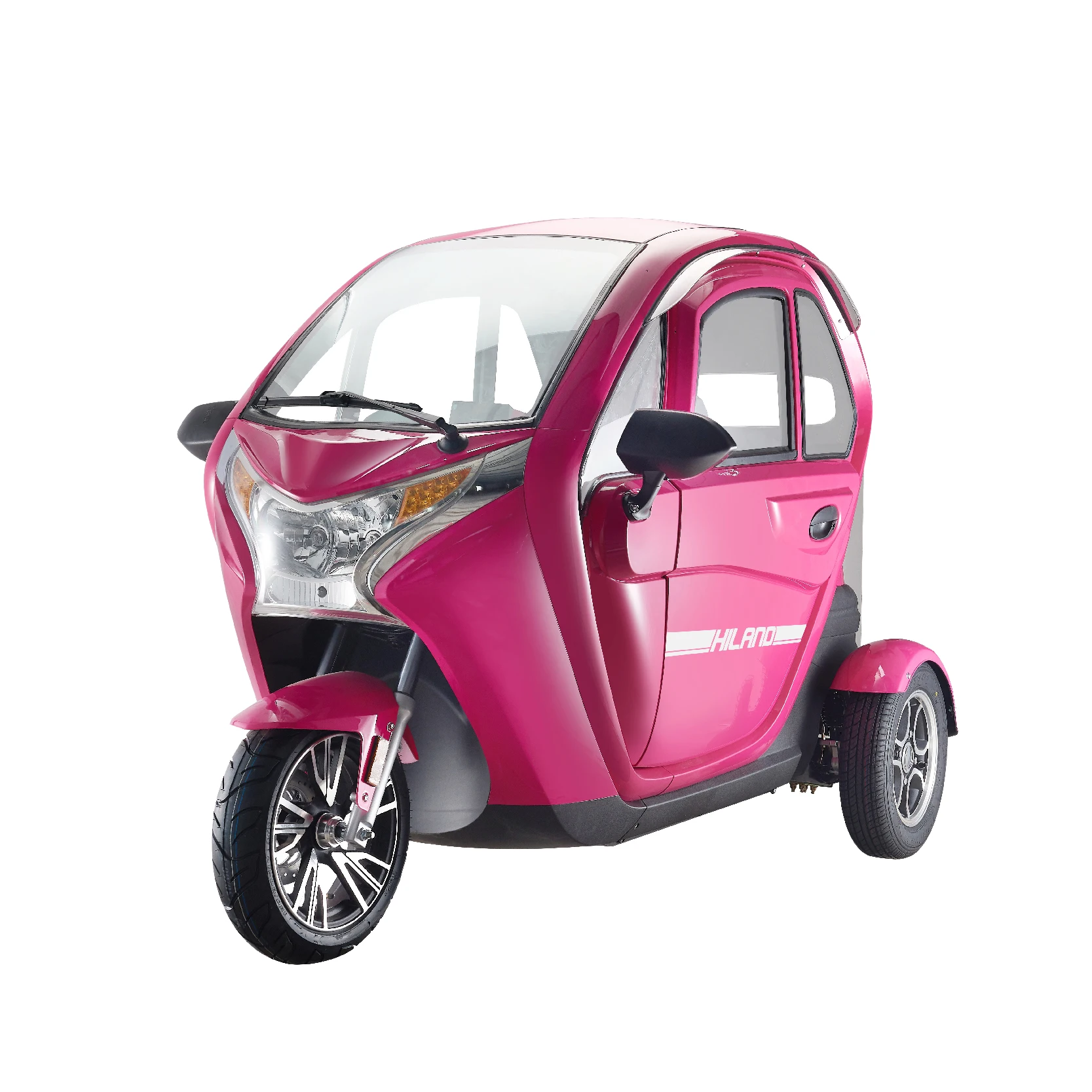 JOYKIE Three Wheels Cargo Electric Tricycle Motorcycle Fully Enclosed Mobility Scooter Cargo Scooter Motor with Cabin