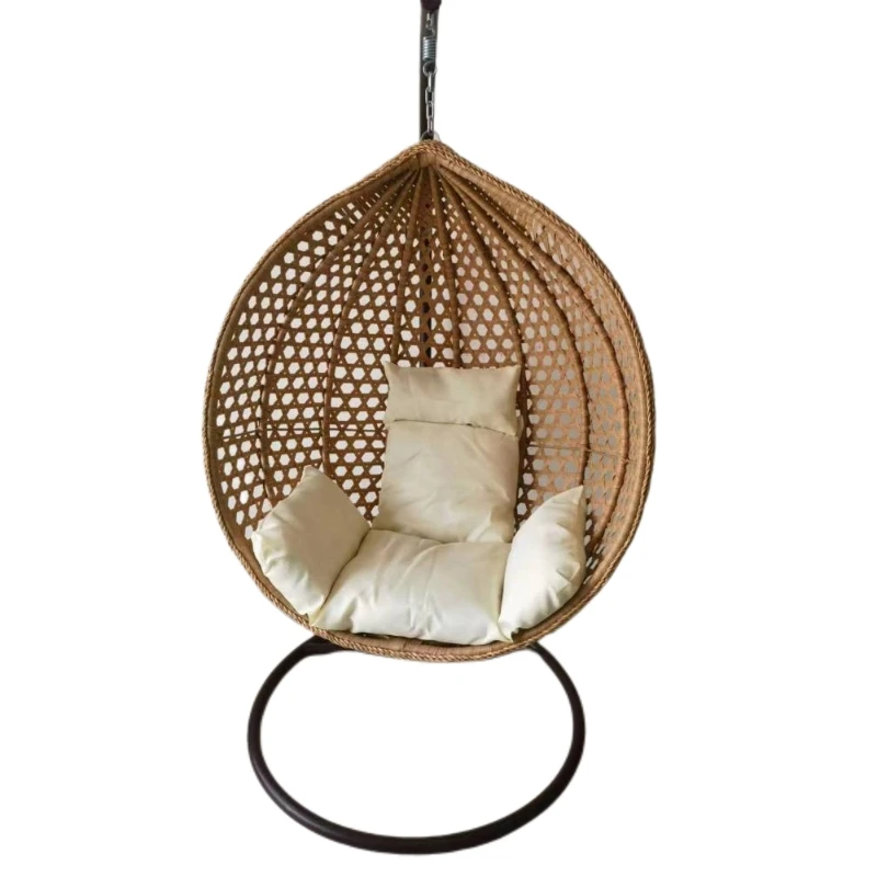 Outdoor Furniture Patio Swings Hanging Egg Swing cocoons Chair with Metal Stand Indoor Wicker Rattan Garden hanging chair