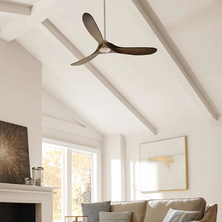 China Ceiling Fan Cheap Shipping 60 inch Modern Luxury Indoor Vintage Wood Blade Ceiling Fans Without Lights 2020