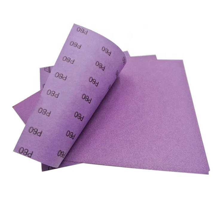 RMC Purple 230*280mm Aluminum Oxide abrasive tools Rectangle Sandpaper abrasive paper