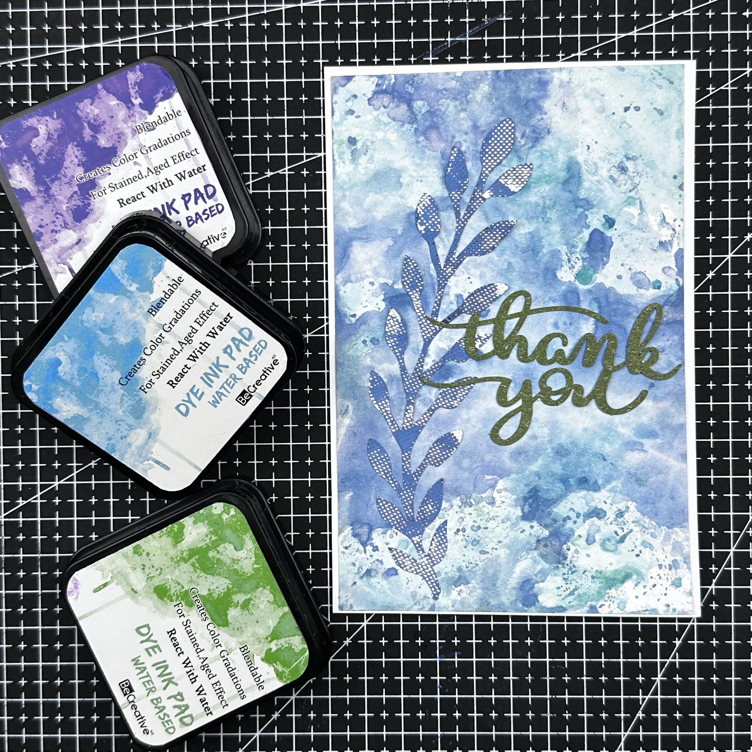 Water Based Square React Background Making DIY Wedding Birthday Card Make Dye Ink Pad for Paper Crafts