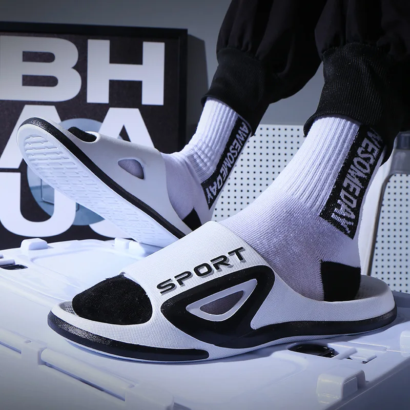 Hot selling fashion trend low moq unique new type soft sole unisex pvc shower home use gym sport massage casual slide sandals