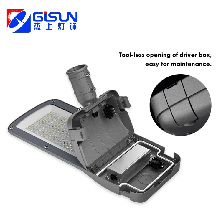 GISUN High Quality Module Adjustable Tempered Glass Electric Waterproof 50W 100W 150W 200W Led Street Light