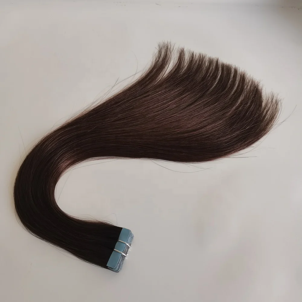 European Double Drawn Russian High Quality Natural Remy Human Hair Tape Hair Extension