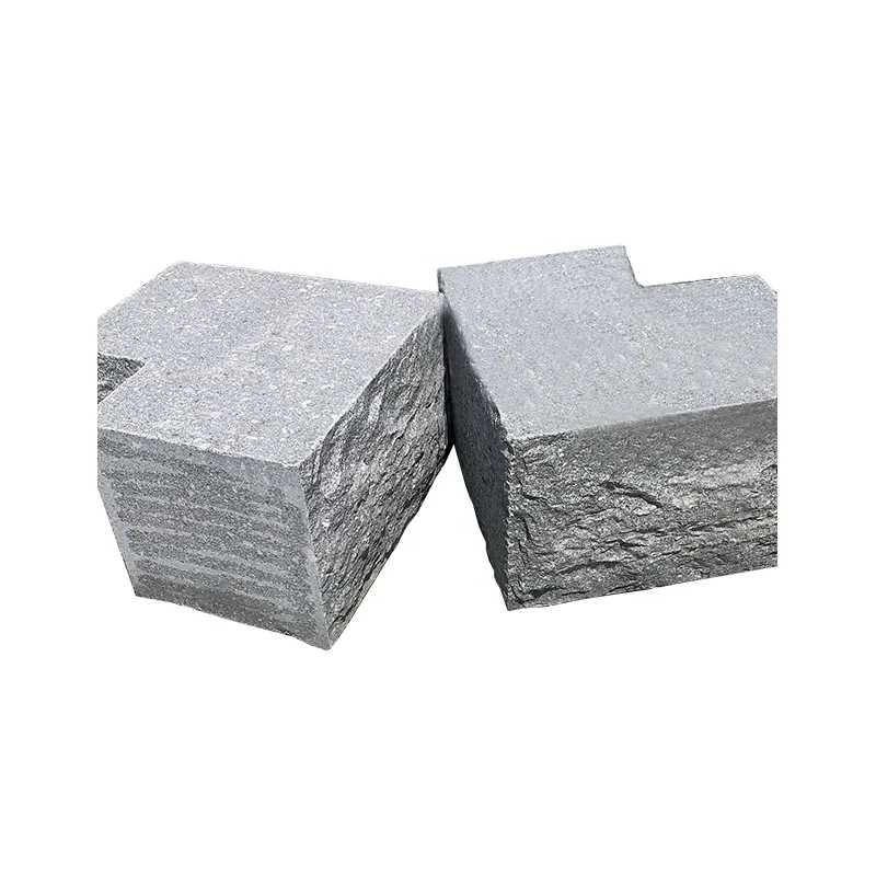 China Grey Granite Wall Stone Retaining Wall Block