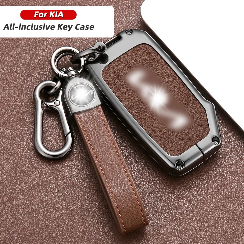 hot selling for Kia car Key cover K5 Carnival ALL NEW K5 Edition  Fashion Folding Metal Leather High end automobile fob case