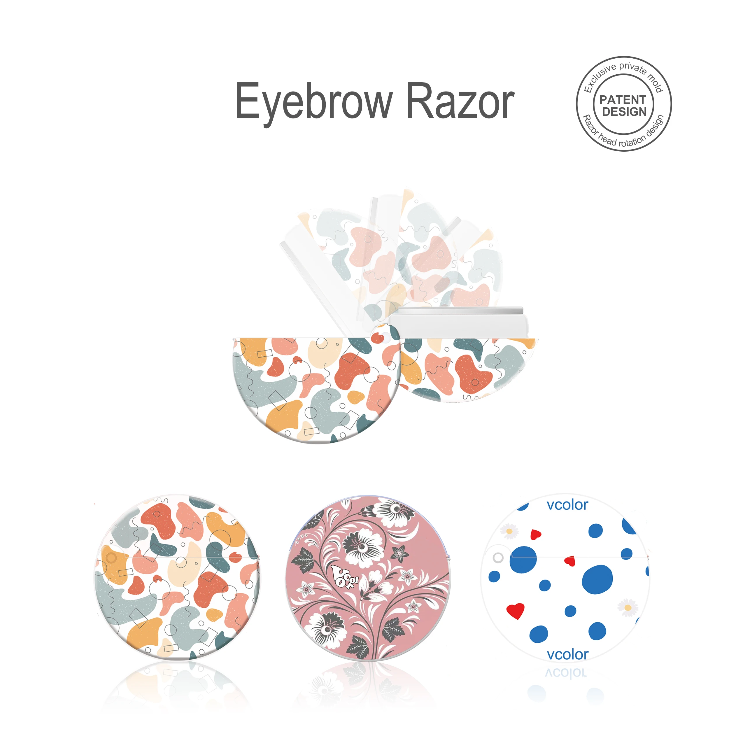 Rounded lovely eyebrow razor shaver portable eyebrows remover trimmer for women