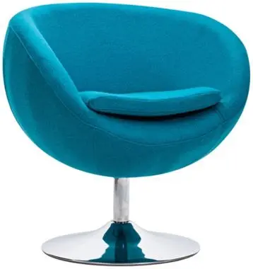 Modern living room furniture of house PU swivel ball chair genuine leather round shape chair