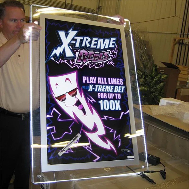 Guaranteed Quality Acrylic Crystal Light Box Rgb Crystal Light Box Large Size Led Crystal Light Box For Mall for A1 size