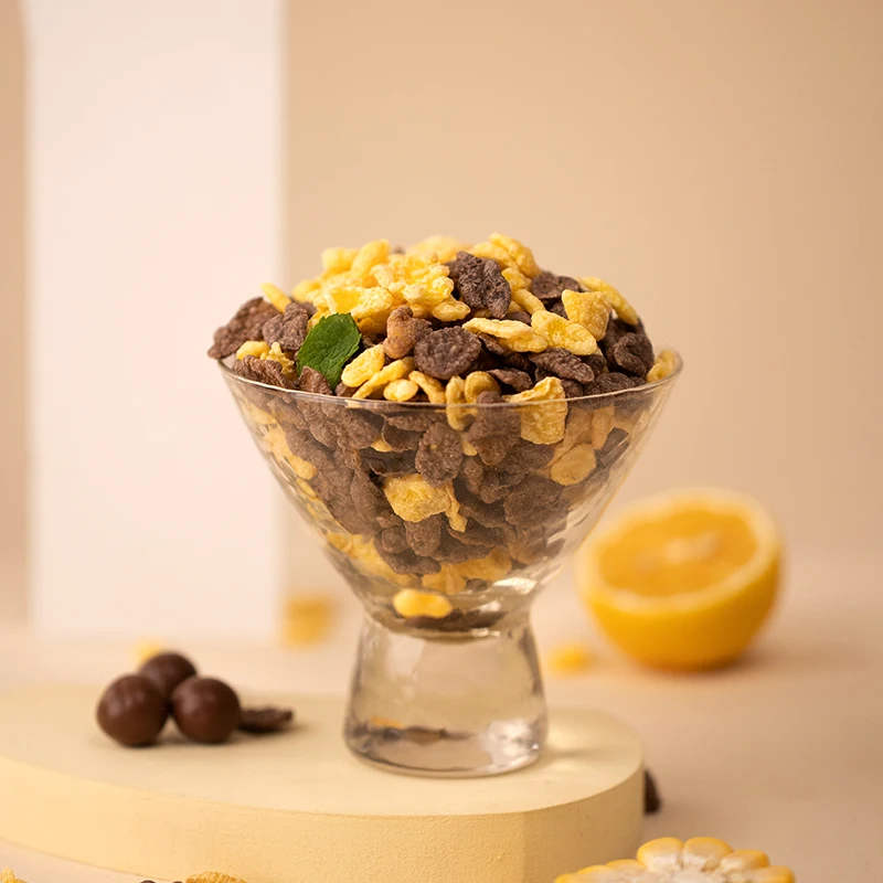 Cocoa Cinnamon Mixed Flavor Frosted Corn Flakes Cereal