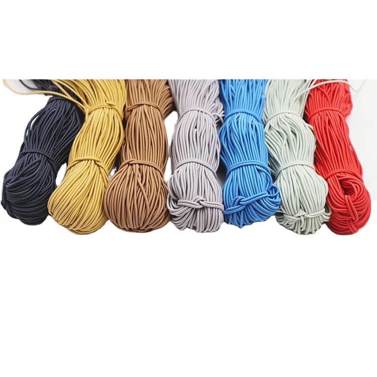 Factory Supplies Sufficient 2mm Round Elastic Cord WIth  Favorable Price