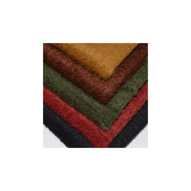 Single face solid alpaca fabric single face plain wool fabric medium weight coat