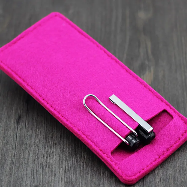 Custom Stationery Felt Portable Office Stationery Pen Storage Bag Felt Pen Case
