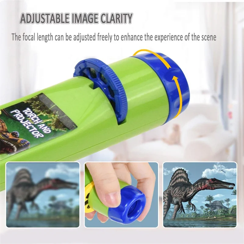 Wholesale Kids Bedtime Night Light Dinosaur Projector Torch Projection Light Animal Torches lamp Flashlight Light up Toy