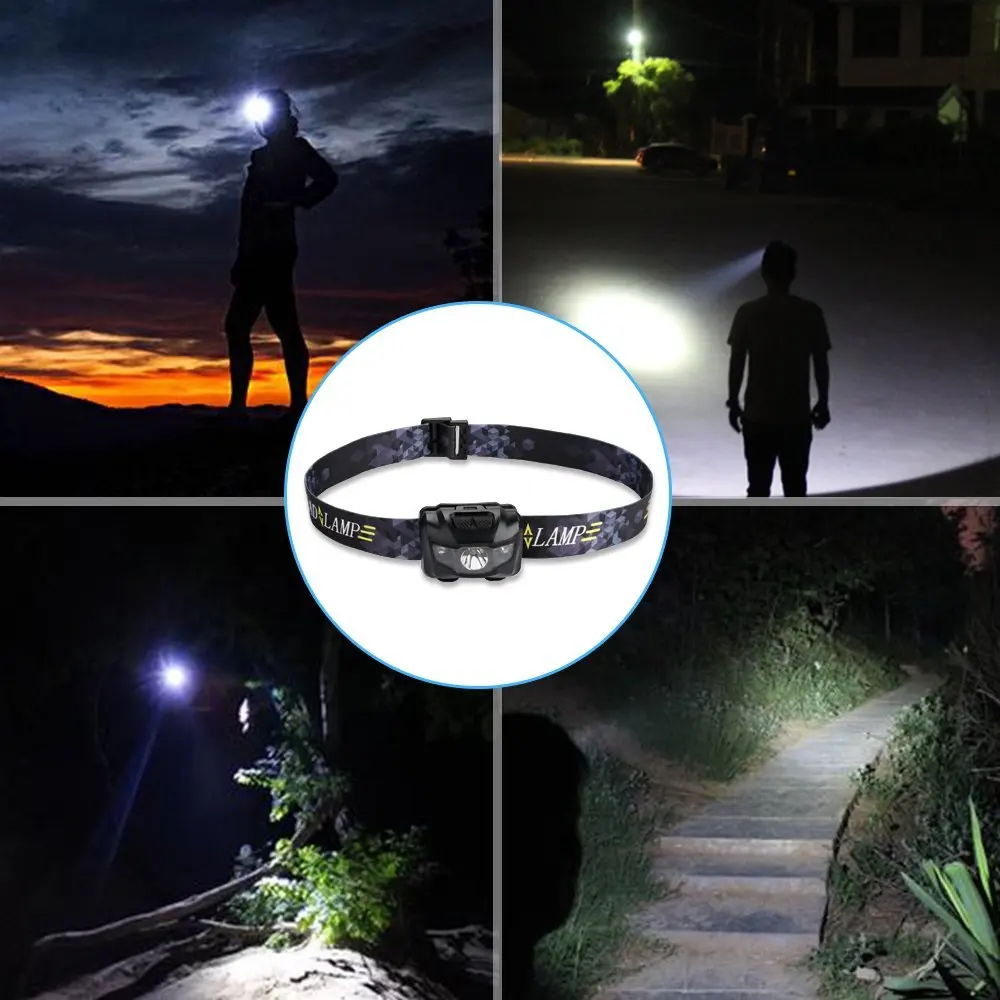USB Rechargeable 3W LED Headlight Waterproof Camping and Fishing Sensor Super Bright Outdoor Lighting for Hiking Emergencies