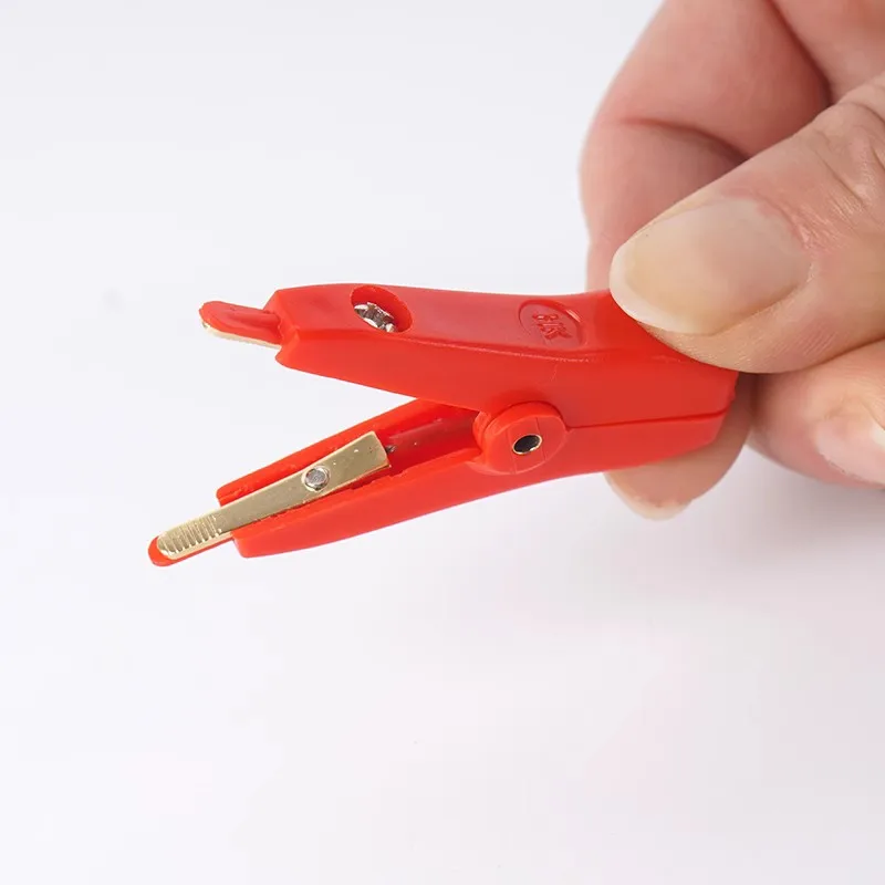 Kelvin test clamp/pure copper gold-plated crocodile clamp/positive and negative two-stage LCR low resistance flat mouth clamp