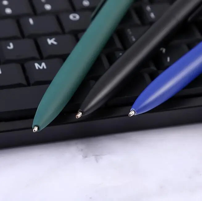 matte black metal ball pen, rubber finished pen