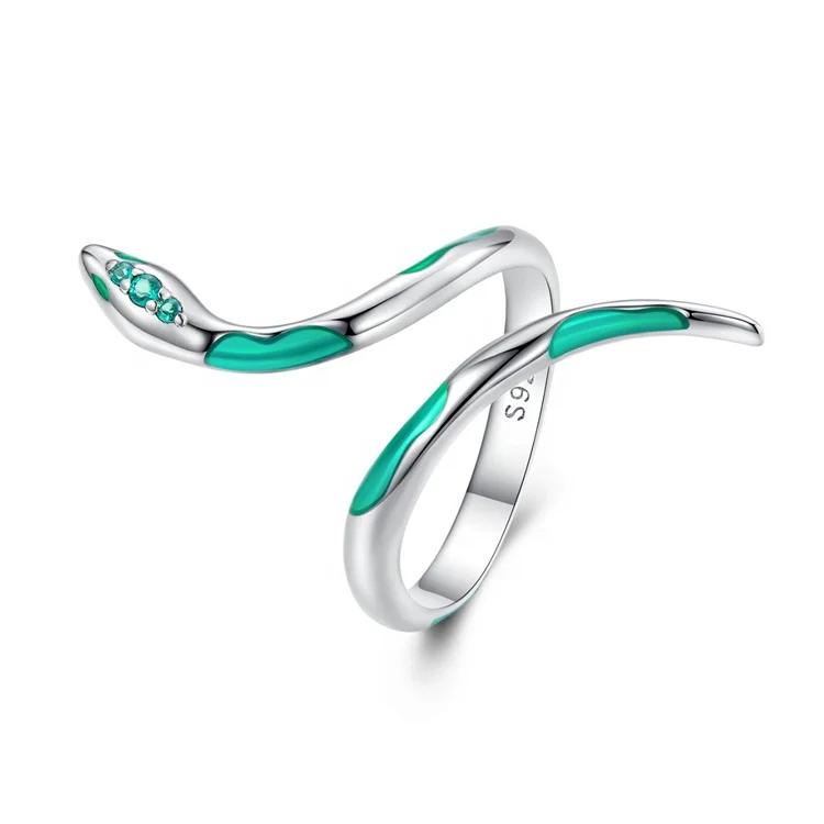 OEM cheapest orginal diamond luxury engagement ring adjustable designer s925 silver fine jewelry gold plated snake rings