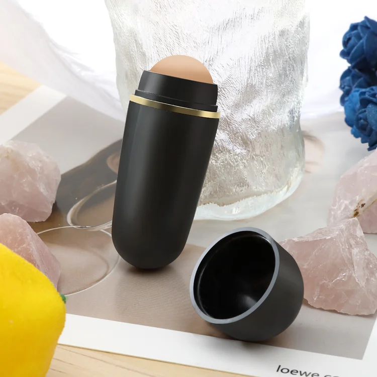New item natural volcanic stone facial oil absorbing roller reusable Oil Control Rolling Roller oil control roller