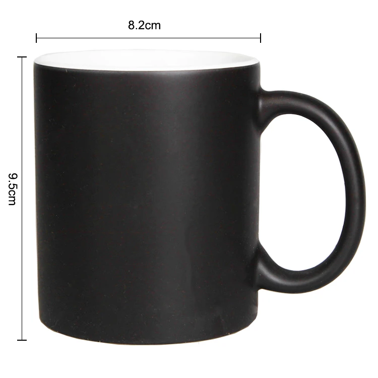 wholesale prices custom 11oz sublimation ceramic magic coffee mug color change cup sublimation blanks magic mug with handle