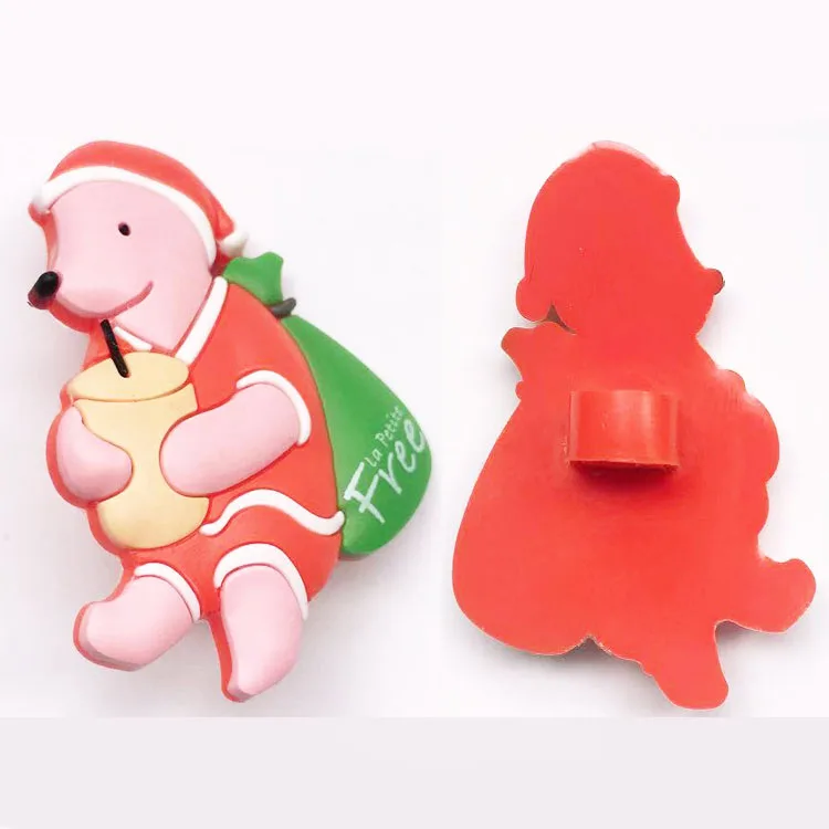 Lovely rubber drinking straw with pvc cartoon design