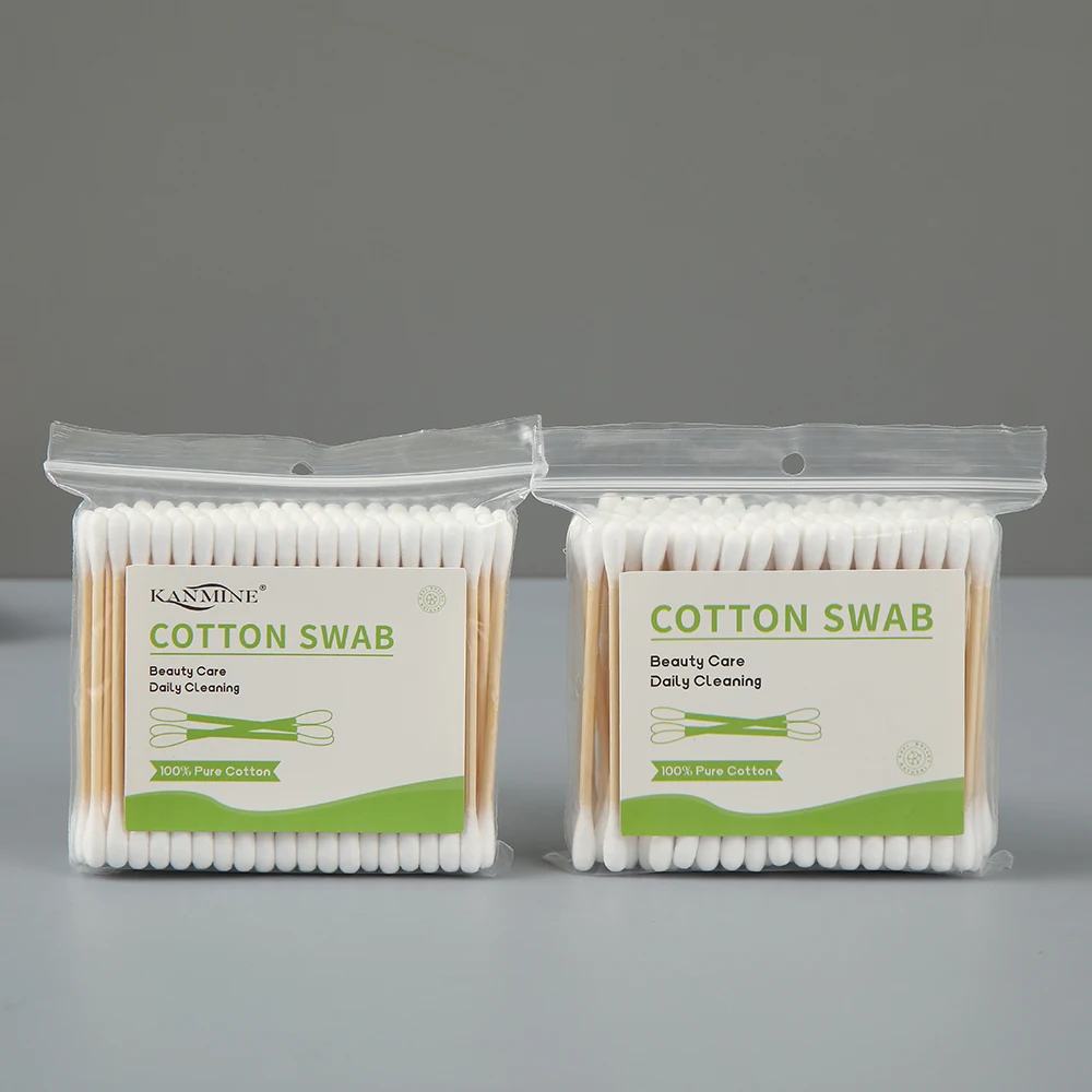 100pcs ear cleaning bamboo sticks cotton buds swabs with private label