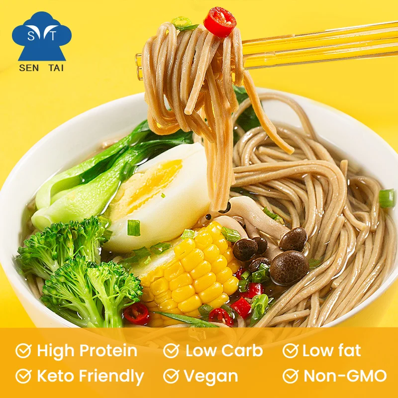 High-Protein Pasta Muscle-Building Noodles Vegan Soy Plant-Based Low Carb Pasta