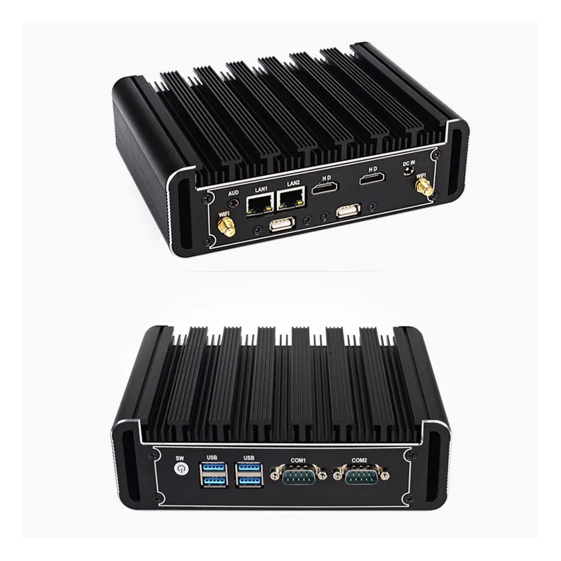 2022 OEM ODM China Computer Hardware Embedded Industrial Win 10 Linux 2 COM 2 HD-MI I3 I5 Mini Pc Rs232