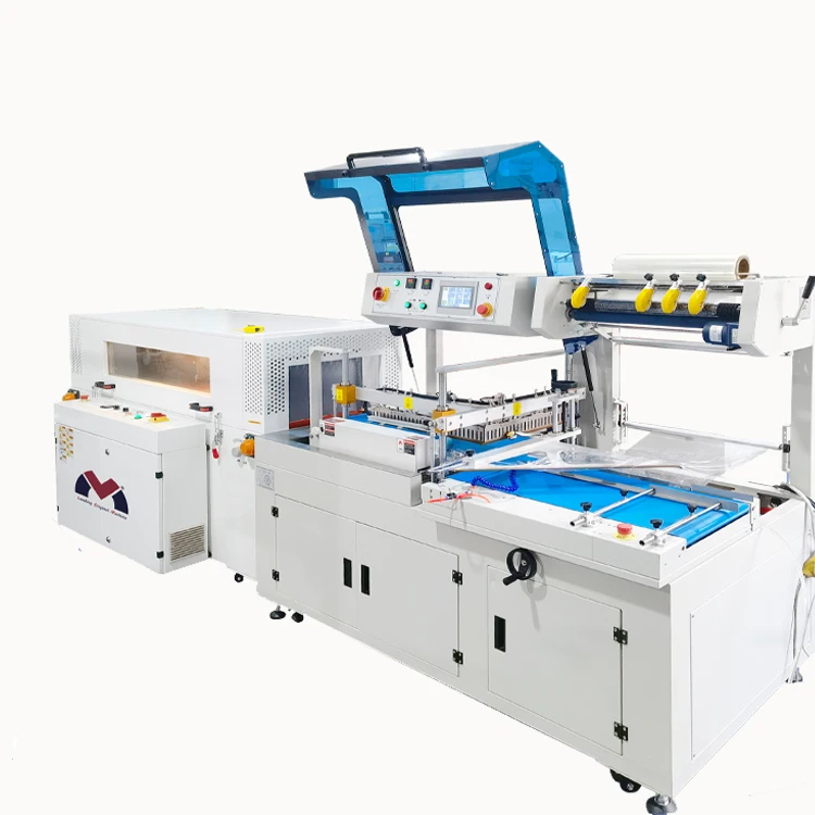 Plate automatic heat shrink wrap packaging machine wrap steam heating shrink tunnel for small control remote tv