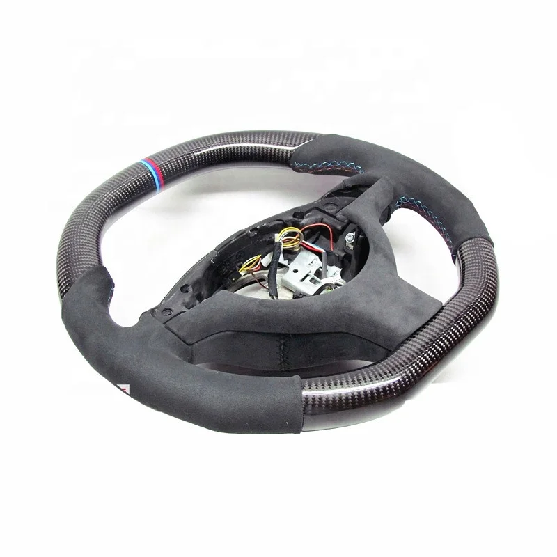 AUTO RACING CAR STEERING WHEEL  FOR BMW E46 M3 E39 M5 M Ring CARBON FIBER STEERING WHEEL ALCANITARA STEERING WHEEL