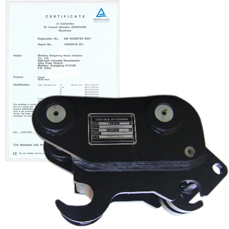 HONGWING Factory Direct Supply Custom Excavator Semi Auto Hitch Quick Connect Manufacturers