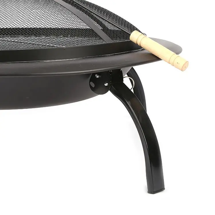 Outdoor folding small cast iron 26 inch Charcoal BBQ Fire pit bowl for barbecue