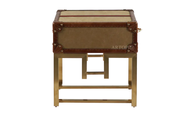 Gold base small living room side table