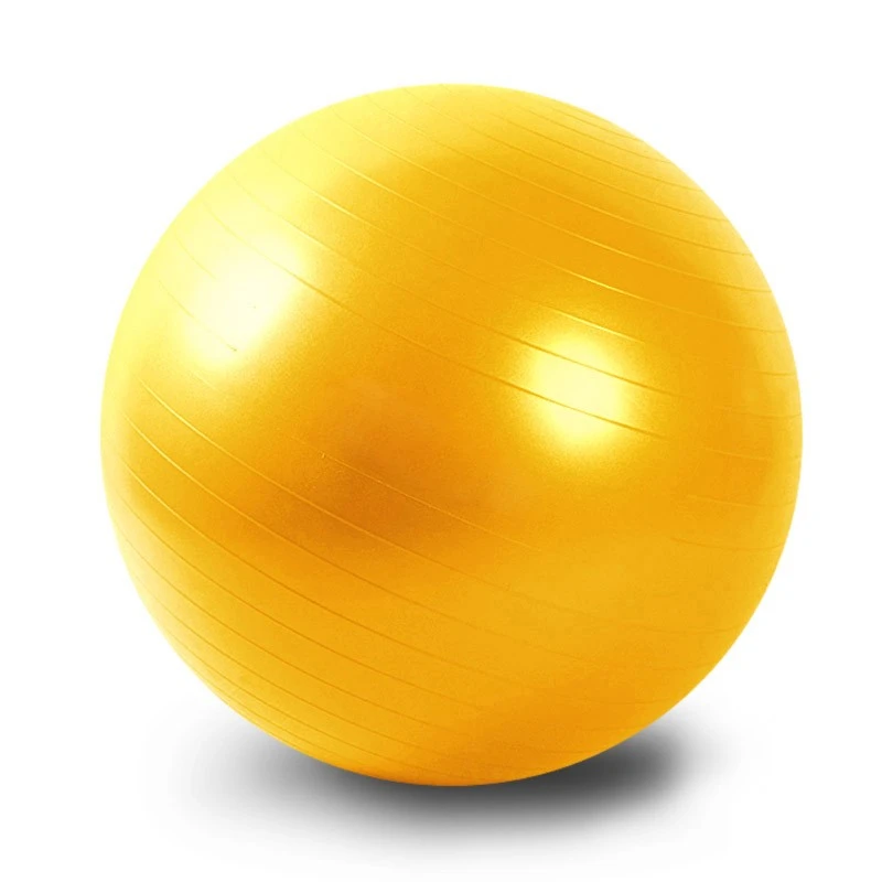 Logo 65cm Balance Stability Pvc Yoga Gym Weight Gold Yellow Pilates Ball