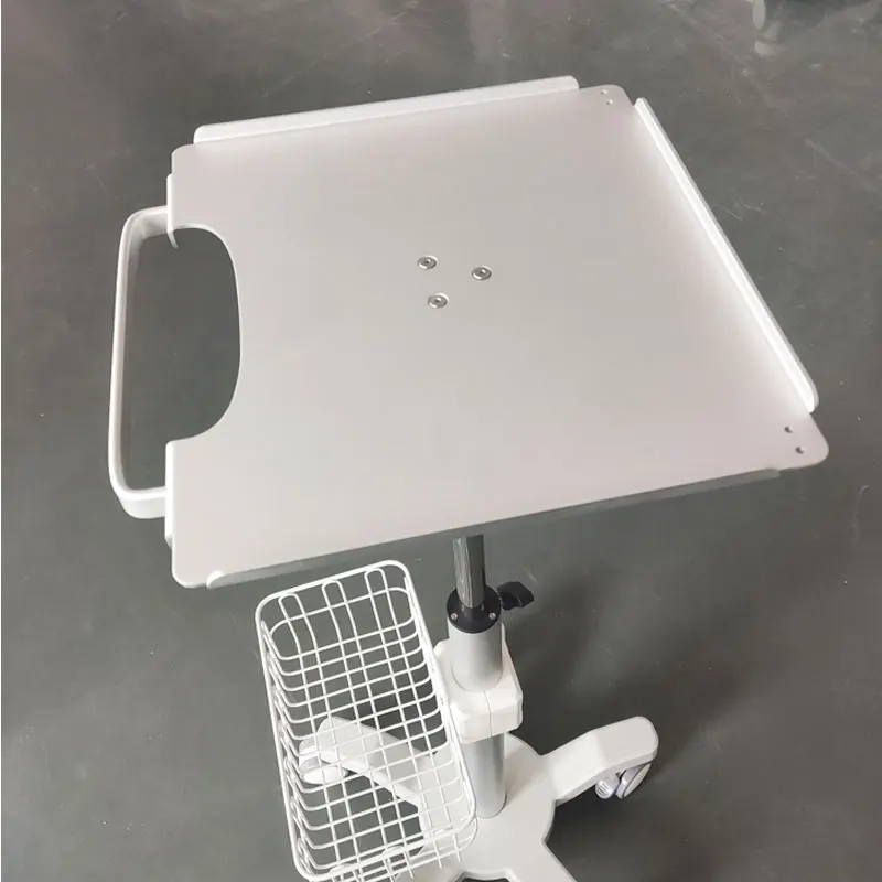 New Portable Medical Work Cart with Trolley Ultrasound Fetal Monitor Laptop Ward ECG Machine Made of Durable Metal