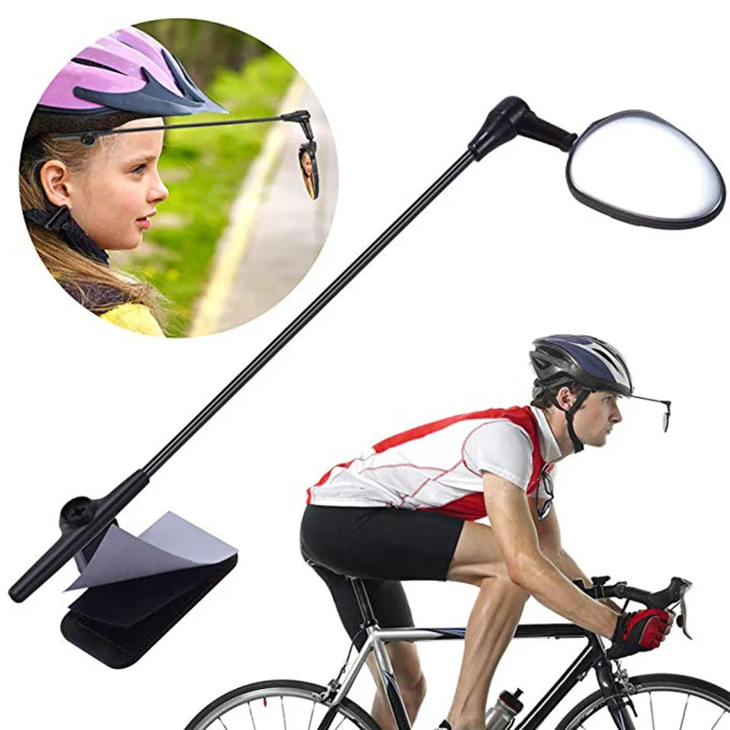 Bicycle Helmet Rearview Mirror Fashion Portable Outdoor Sports ABS Plastic Bicycle Accessory Adjustable Helmet Rearview Mirror