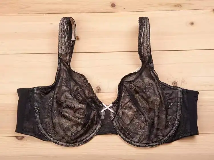 Made in china Wholesale Thin bra with steel ring plus size womens underwear   sexy bra 38-42  DD EFGHI cup