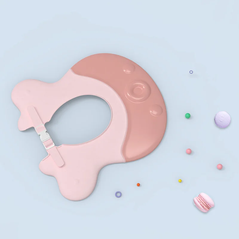 Cute Octopus Shape Baby Shower Cap Shield Silicone Baby Shower shampoo Caps Adjustable Silicone Bathing Hat for Kids Baby