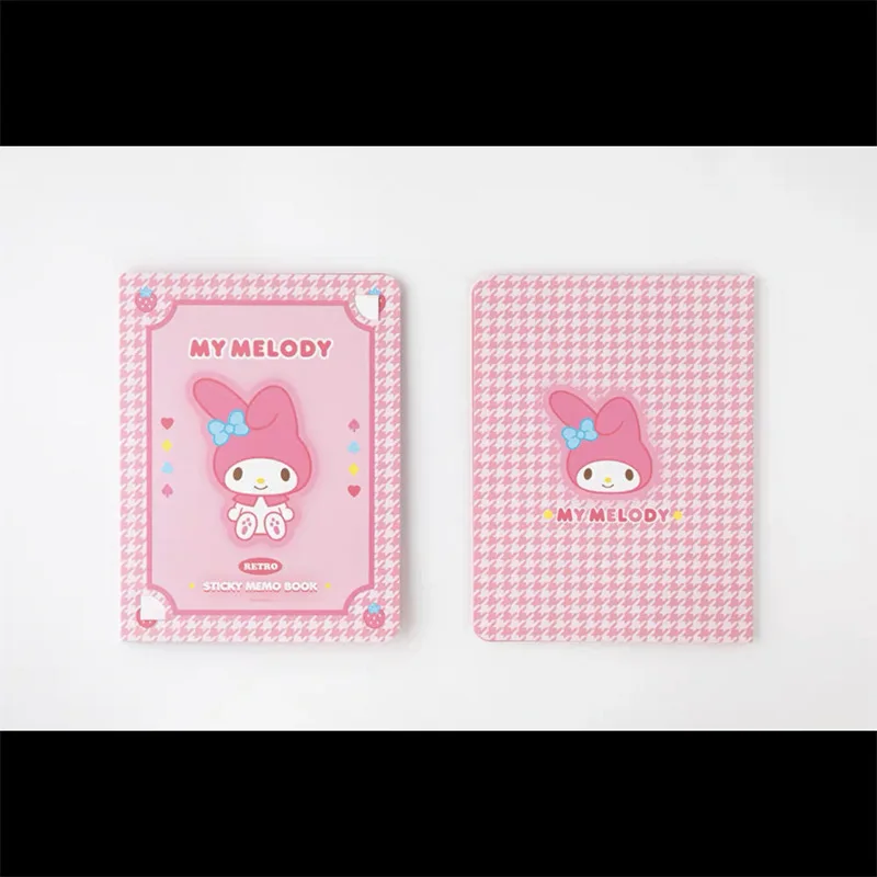 Kawaii Melody Kuromi Notes Set Anime Girl Heart Notepad Portable Manual Materials New
