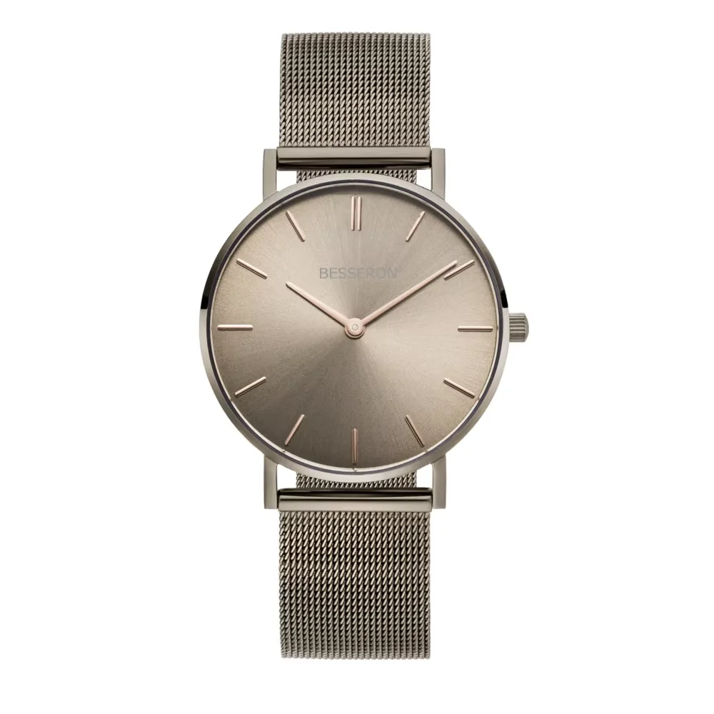 Gold Watch Supplier Simple Wrist Watches OEM 50pcs Watches 316L Stainless Steel Case Custom Logo orologio donna uomo al quarzo