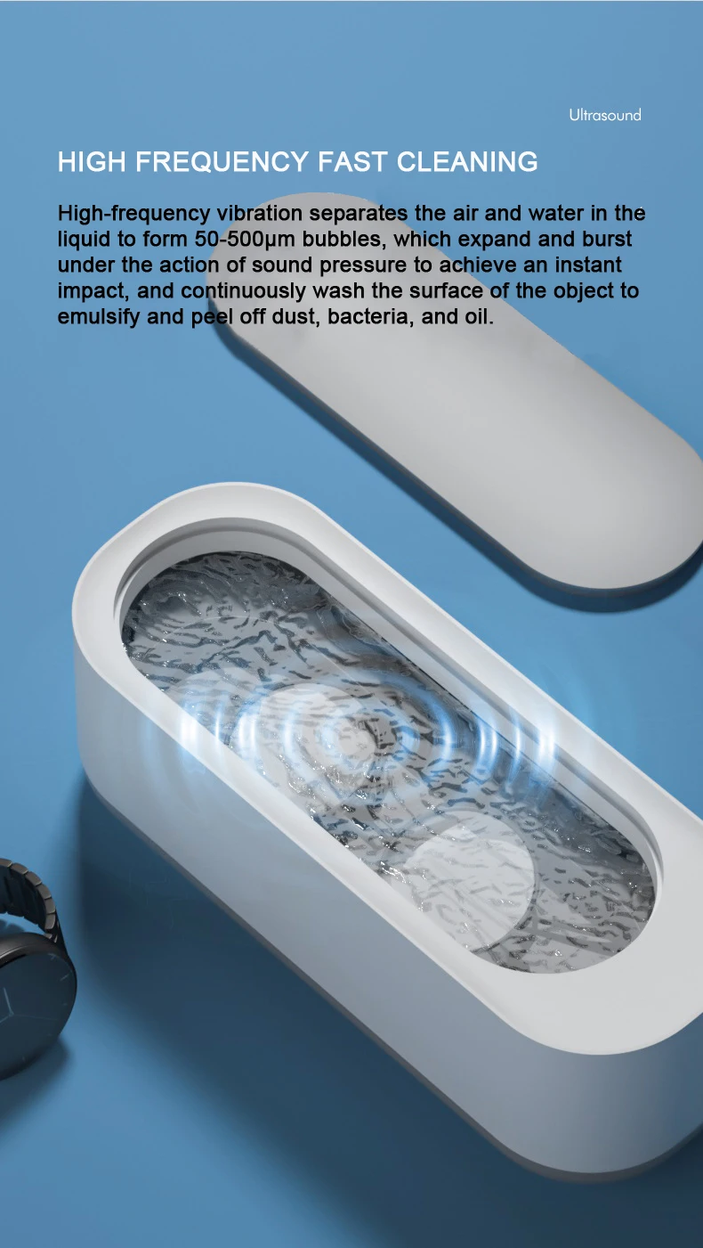 Mini digital dental denture watch glasses jewelry ultrasonic cleaners